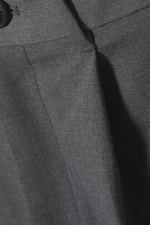 Grey Melange - Uno Loose Suit Trousers - 1