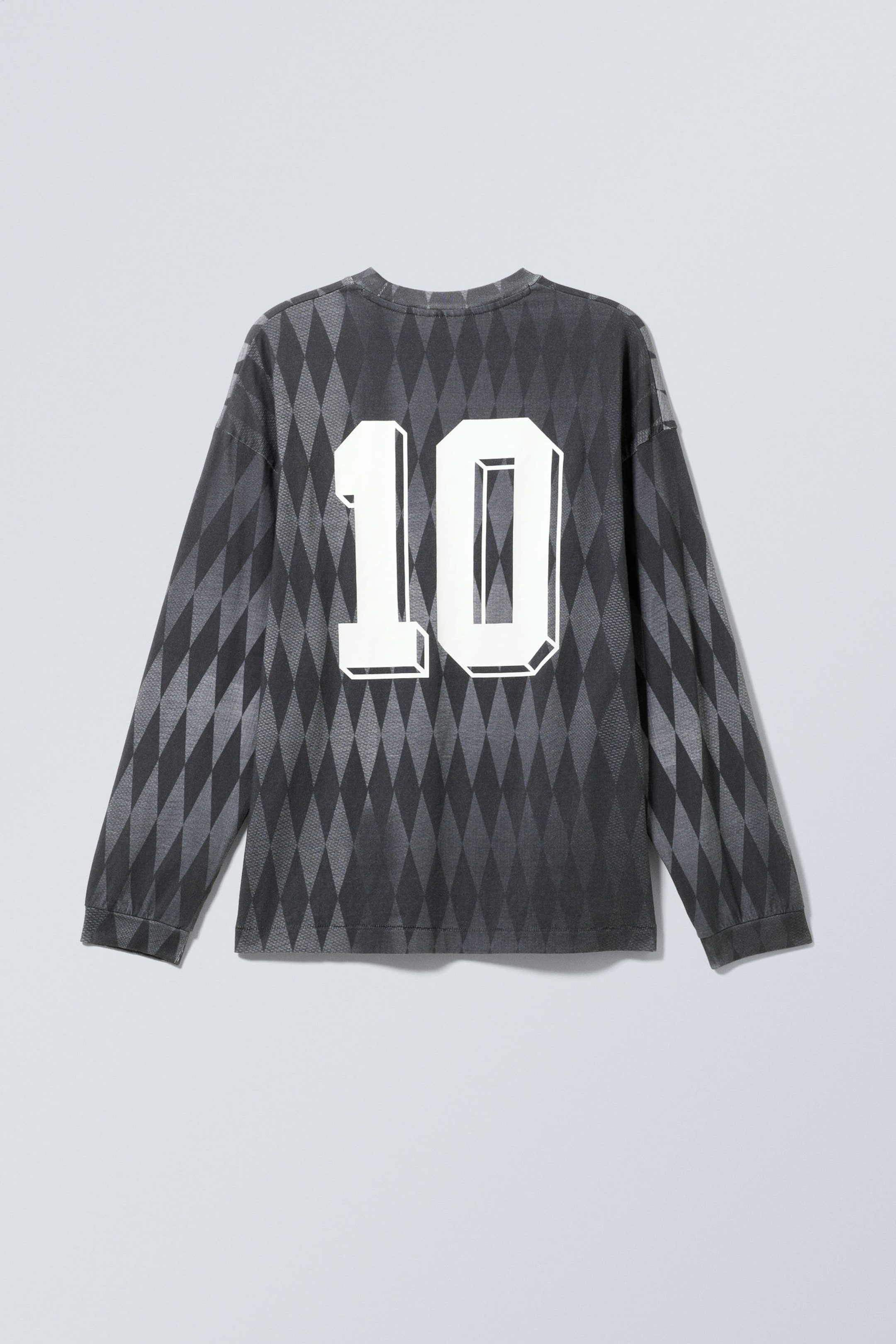 Dark Grey - Fantazy FC - Loose Graphic Long Sleeve T-shirt - 2