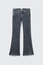 Desert Blue - Dark Blue - Low Rise Curve Yoke Flared Jeans - 5