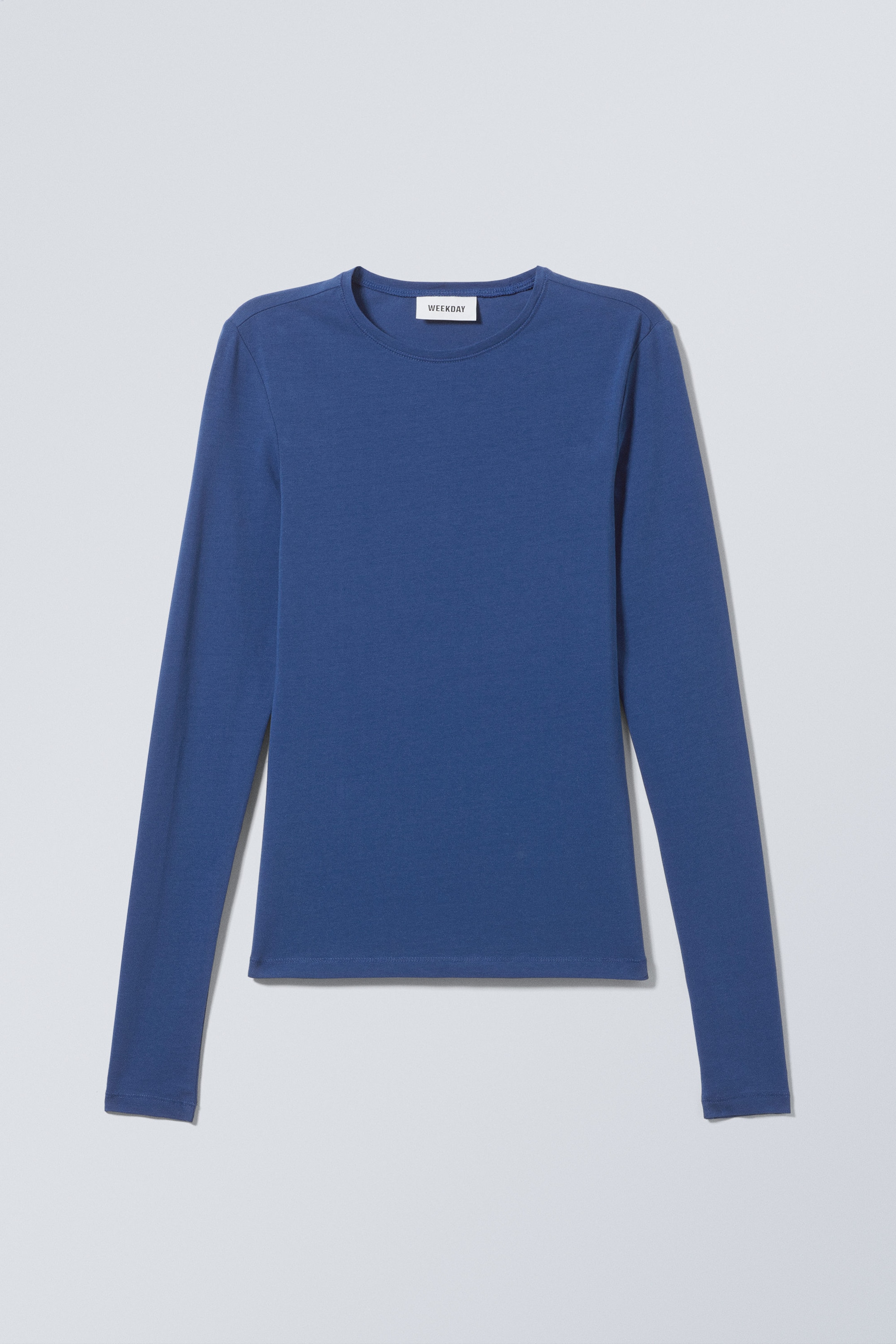 Blau - Schmales Langarmtop - 0