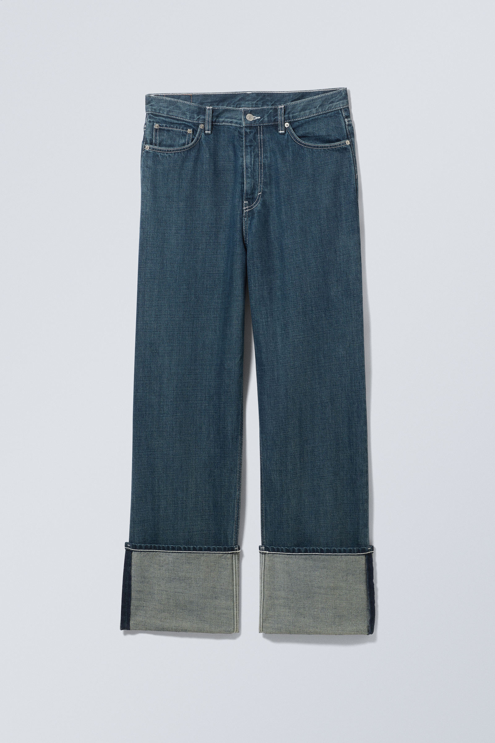 【WEEKDAY】Galaxy Loose Straight Jeans ルーズ ストレート galaxy loose straight leg jeans - 90s Blue - Medium Blue