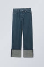 Sapphire Blue - Galaxy Loose Fold-Up Jeans - 0