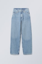 Dimblå - Rail Mid Waist Loose Wide Jeans - 0