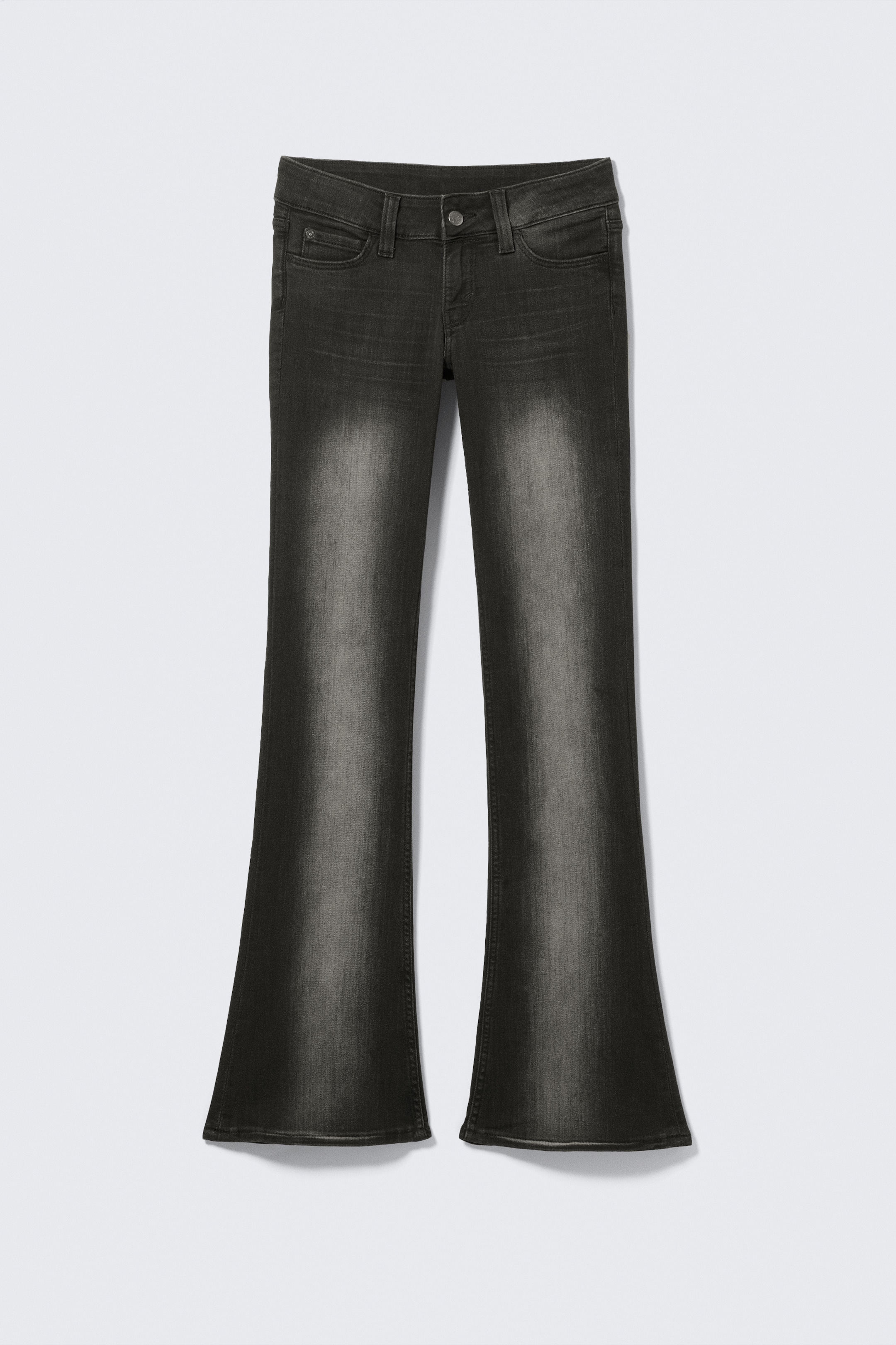 View larger image: Booty Bei Low Waist Skinny Bootcut Jeans - Black Spray - Black - Ladies | H&M GB 5