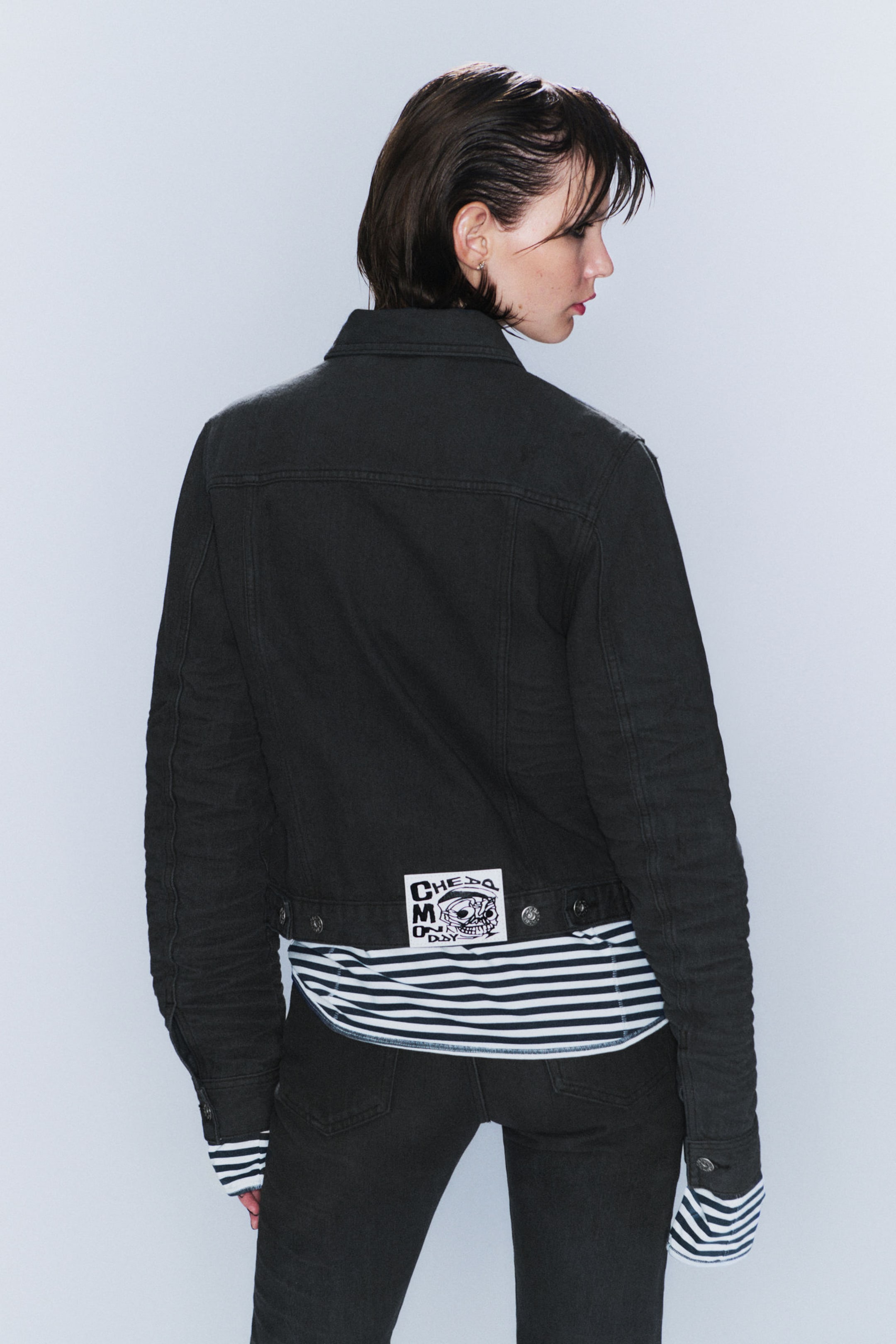 #272628 - CM x LB Issue Black Coated Unisex Denim Jacket - 2