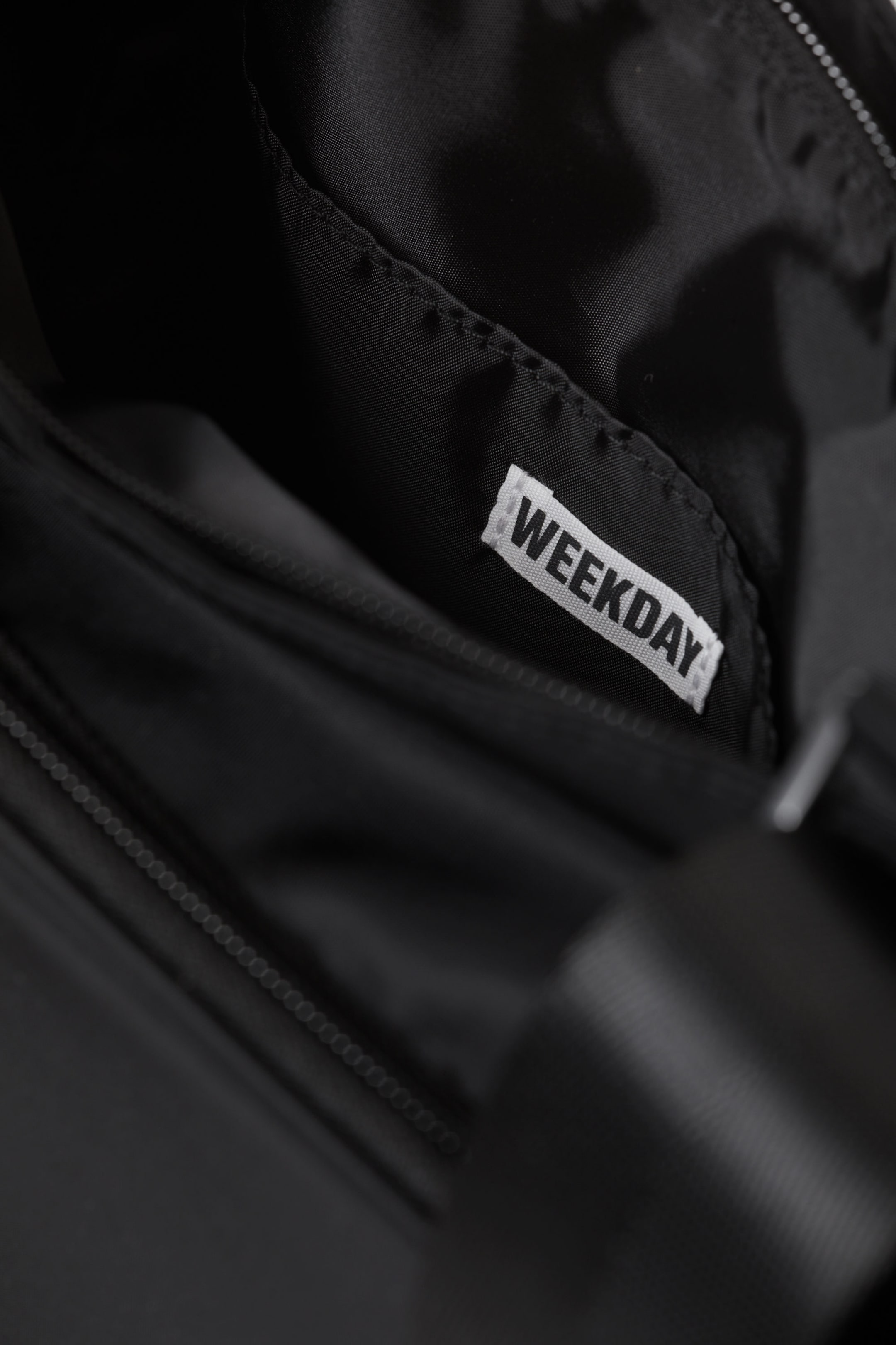 Black - Sporty Piped Nylon Crossbody Bag - 3