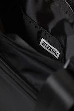 Black - Sporty Piped Nylon Crossbody Bag - 3