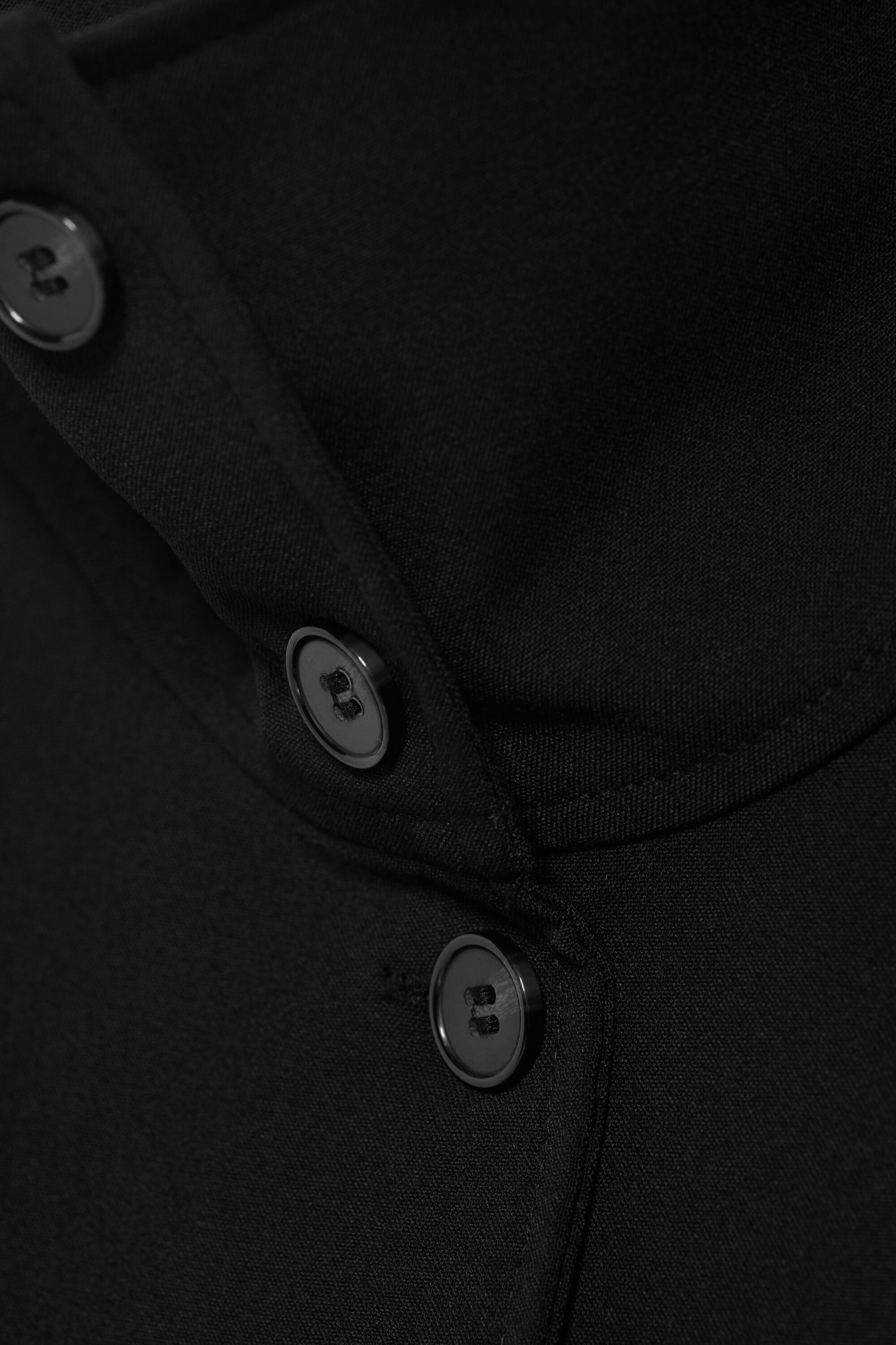 Black - Long-sleeved buttoned shirt - 5