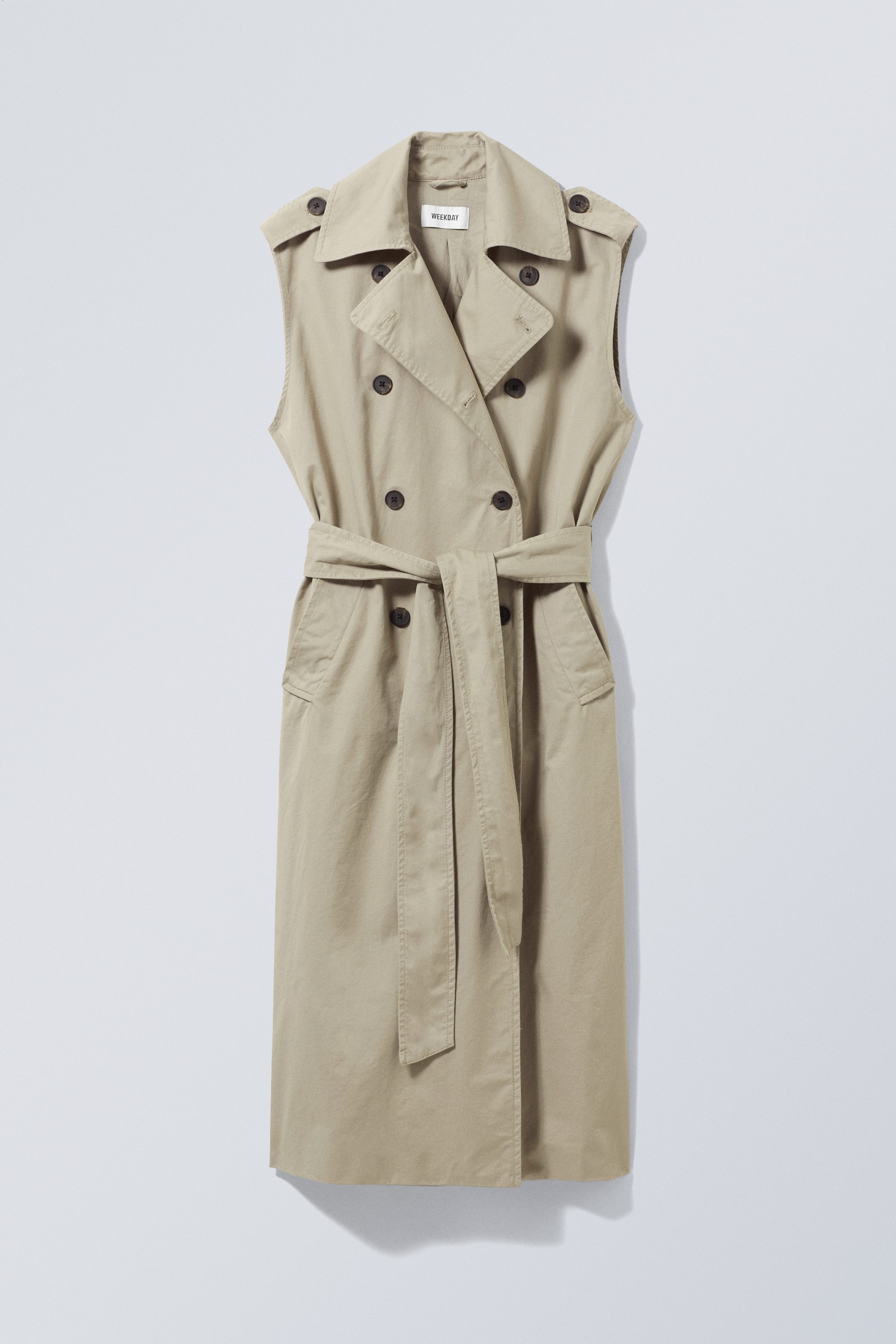 Gedecktes, helles Khaki - Trenchcoat Isolde - 2