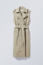 Gedecktes, helles Khaki - Trenchcoat Isolde - 2