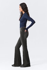 Phantom Black - Black - Katsumi Low Rise Slim Flared Leg Jeans - 2