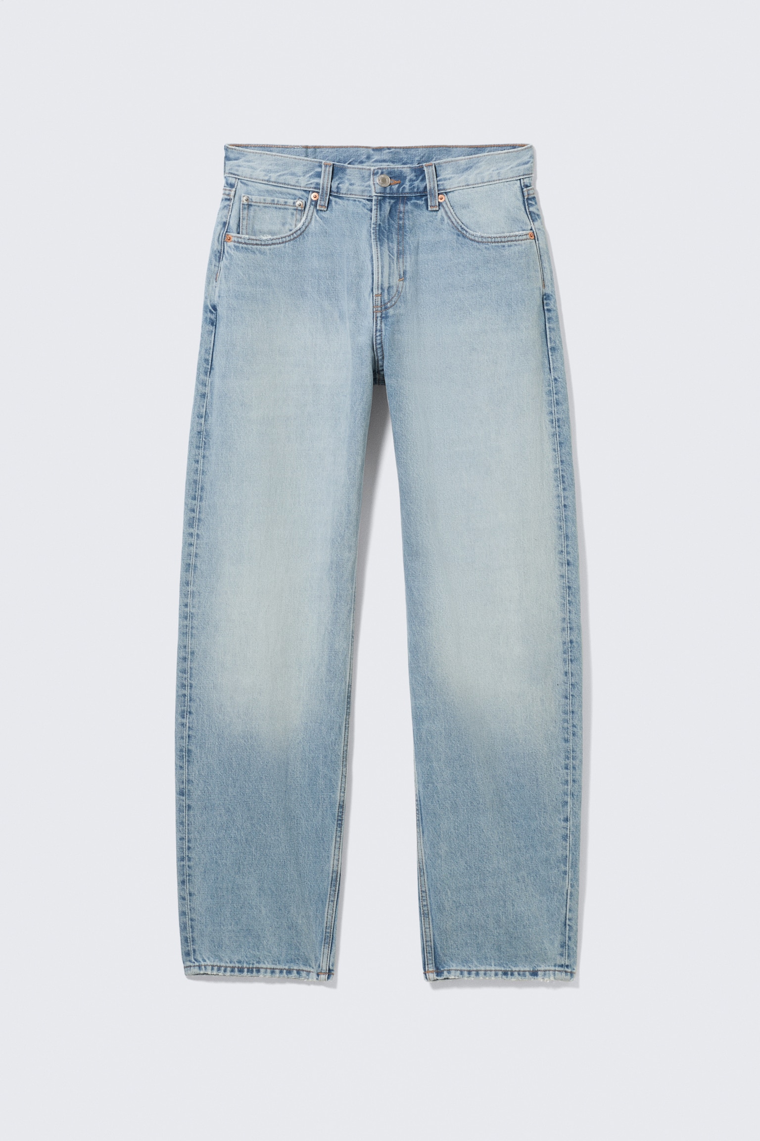 Nebula Mid Waist Loose Barrel Leg Unisex Jeans - Kimberley Blue - Hellblau/Chelsea Black - Schwarz/Blue Rinse - Dunkelblau - 2