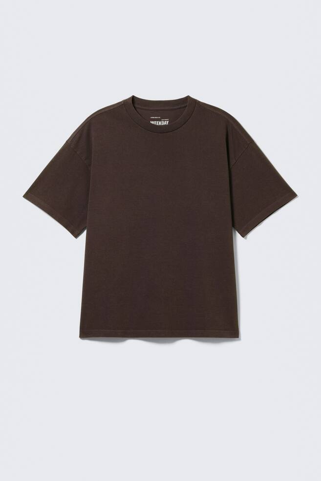 LOOSE FIT T-SHIRT - Dark Brown/Dusty Grey/Lilac/Dark Green/Light Dusty Khaki Green/Black/White/Striped White/Black/Dusty Medium Blue/White - Navy Stripe - 1