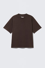 Mörkbrun - Lös Boxig T-shirt - 3