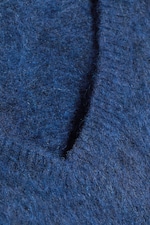 Blue - Mohair-blend V-neck Sweater - 4
