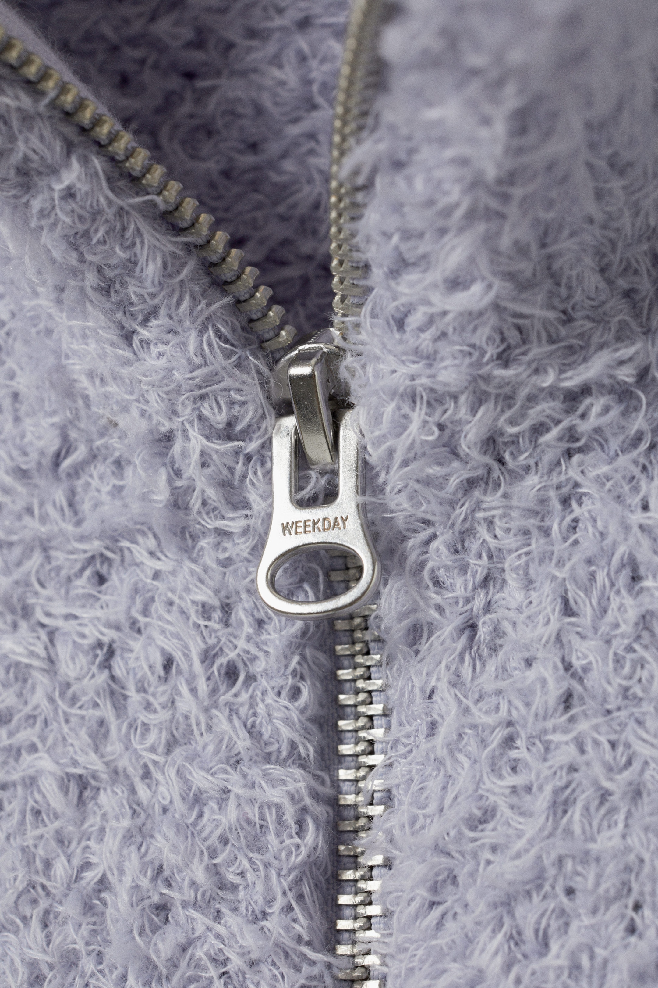 Dusty Lilac - Carla Zip Hairy Cardigan - 1