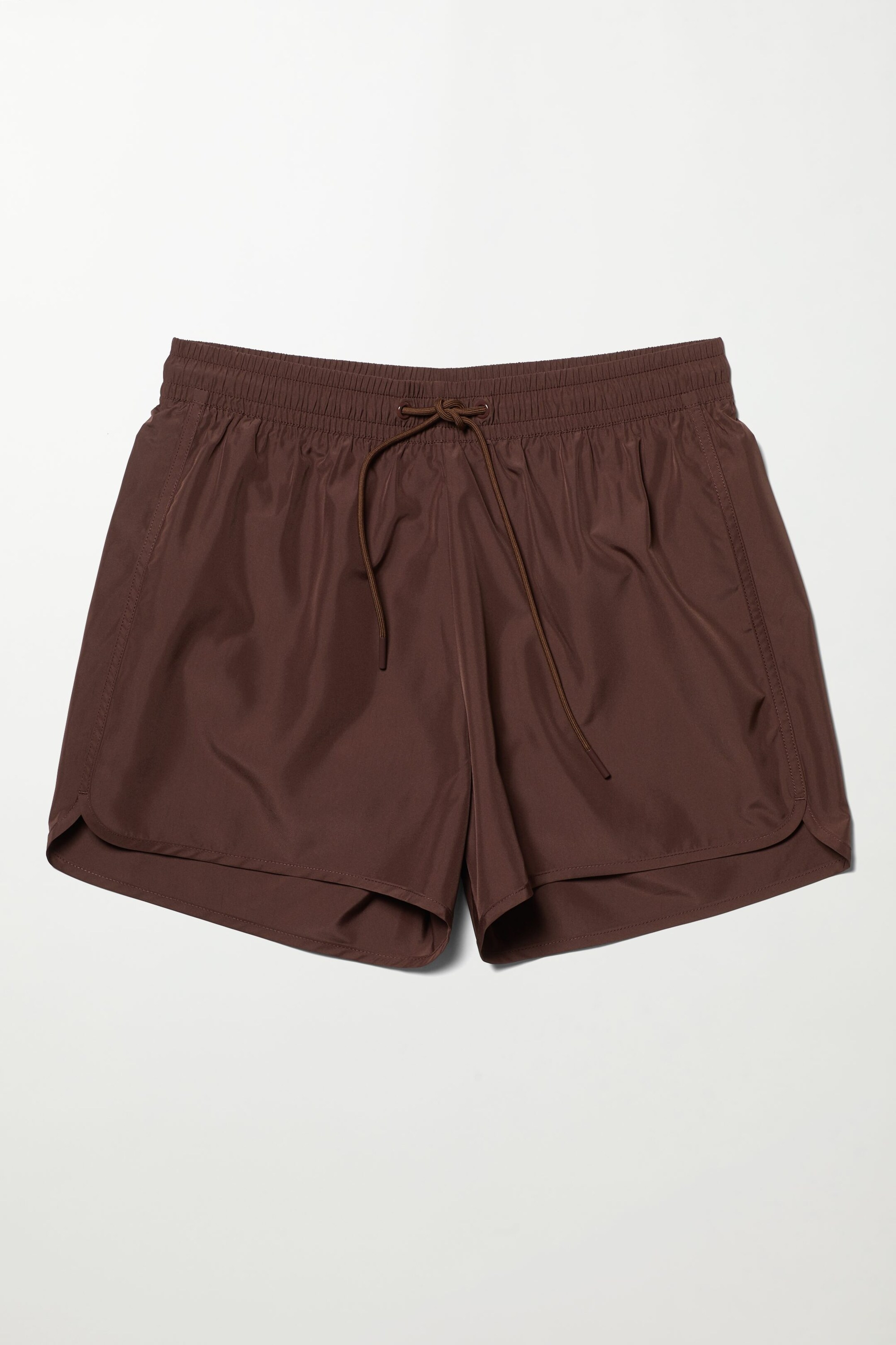 Burgundy - Tan Swim Shorts - 0