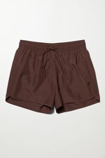 Burgundy - Tan Swim Shorts - 0