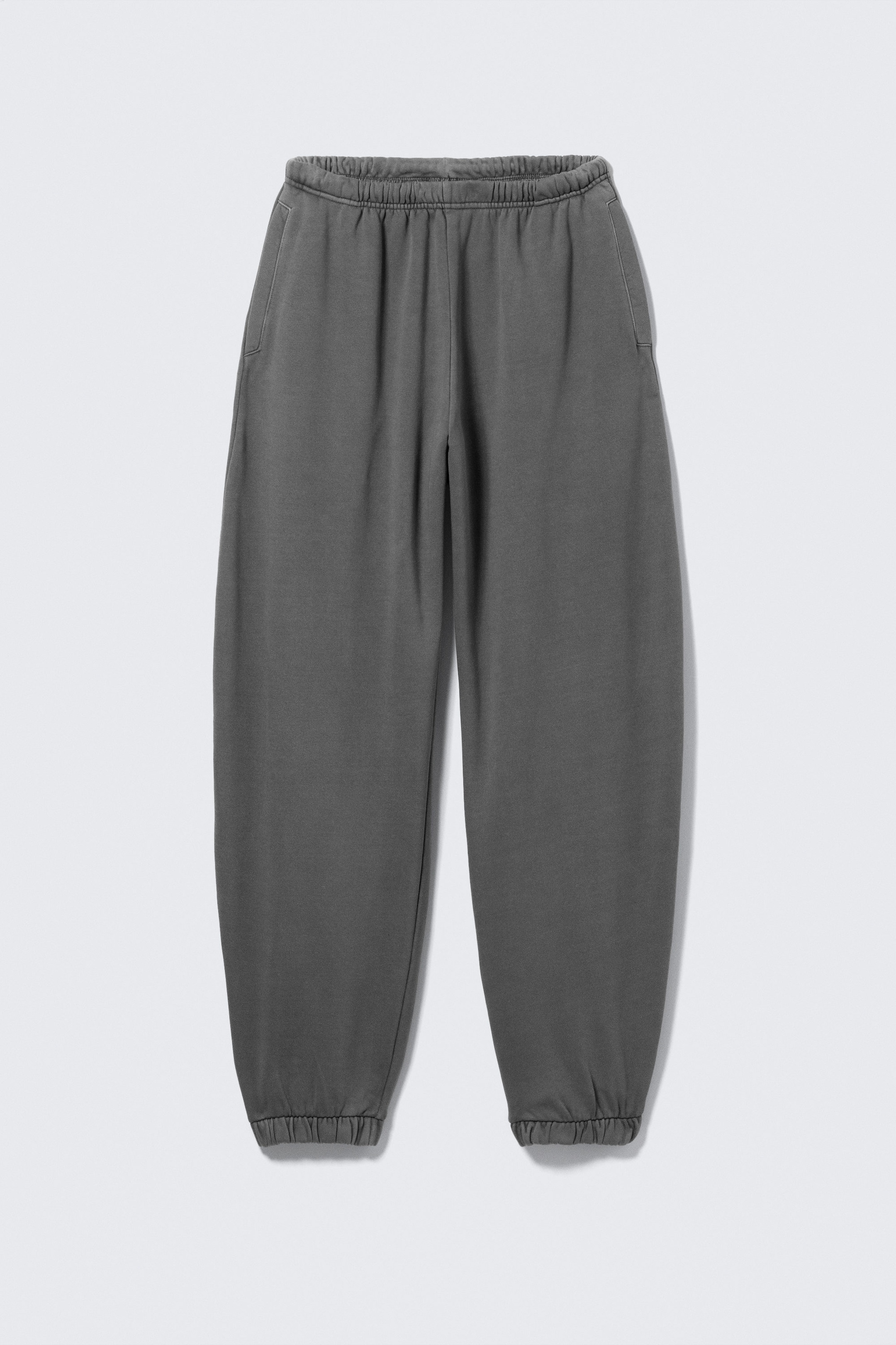 Noir délavé - Pantalon de survêtement ample et épais - 4