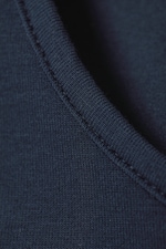 Dark Blue - Fitted Cotton Tank Top - 1