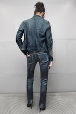 Vintage Slub - Dark Blue - RIOT LOW RISE SLIM FIT BOOTCUT JEANS - 3