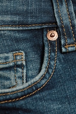 Strobe Blue - Dunkelblau - bambi y2k low waist flared slim zip pocket jeans - 8