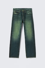 Marine Green - Green - Anti Unisex Low Waist Regular Straight Jeans - 6