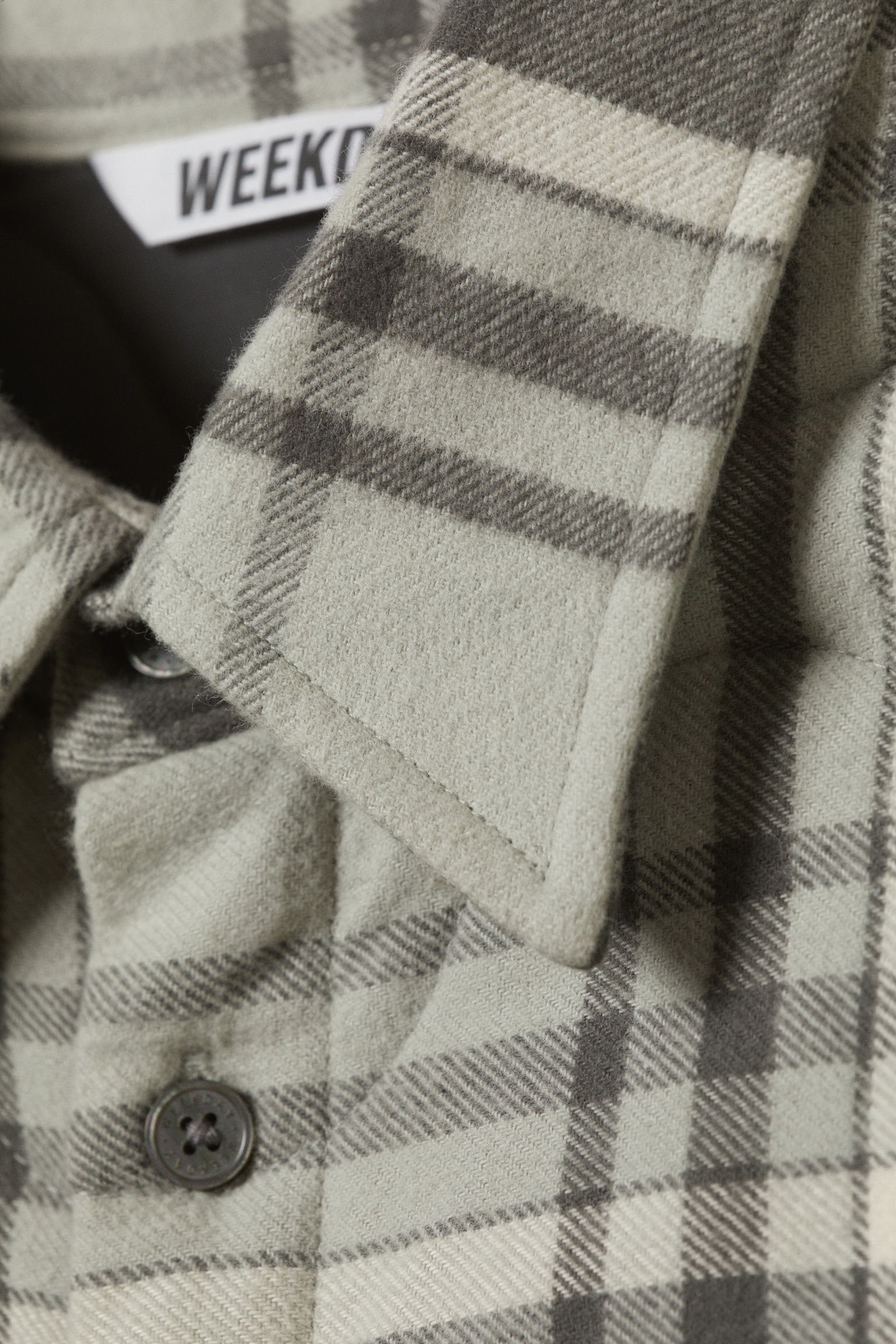 PADDED FLANNEL OVERSHIRT JACKET - Grey Checked - 3