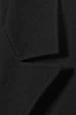 Black - Oversized Single-Breasted Wool Blend Coat - 6