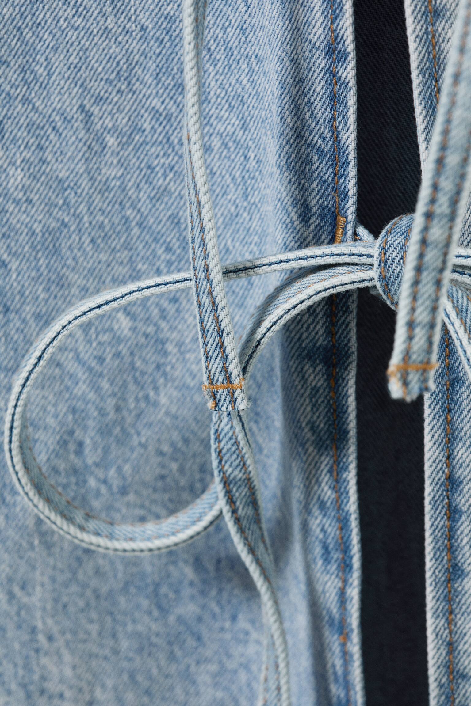 Dżinsy Imoo Low Rise Loose Wide Leg Bow - Mid Blue - Medium Blue - 4