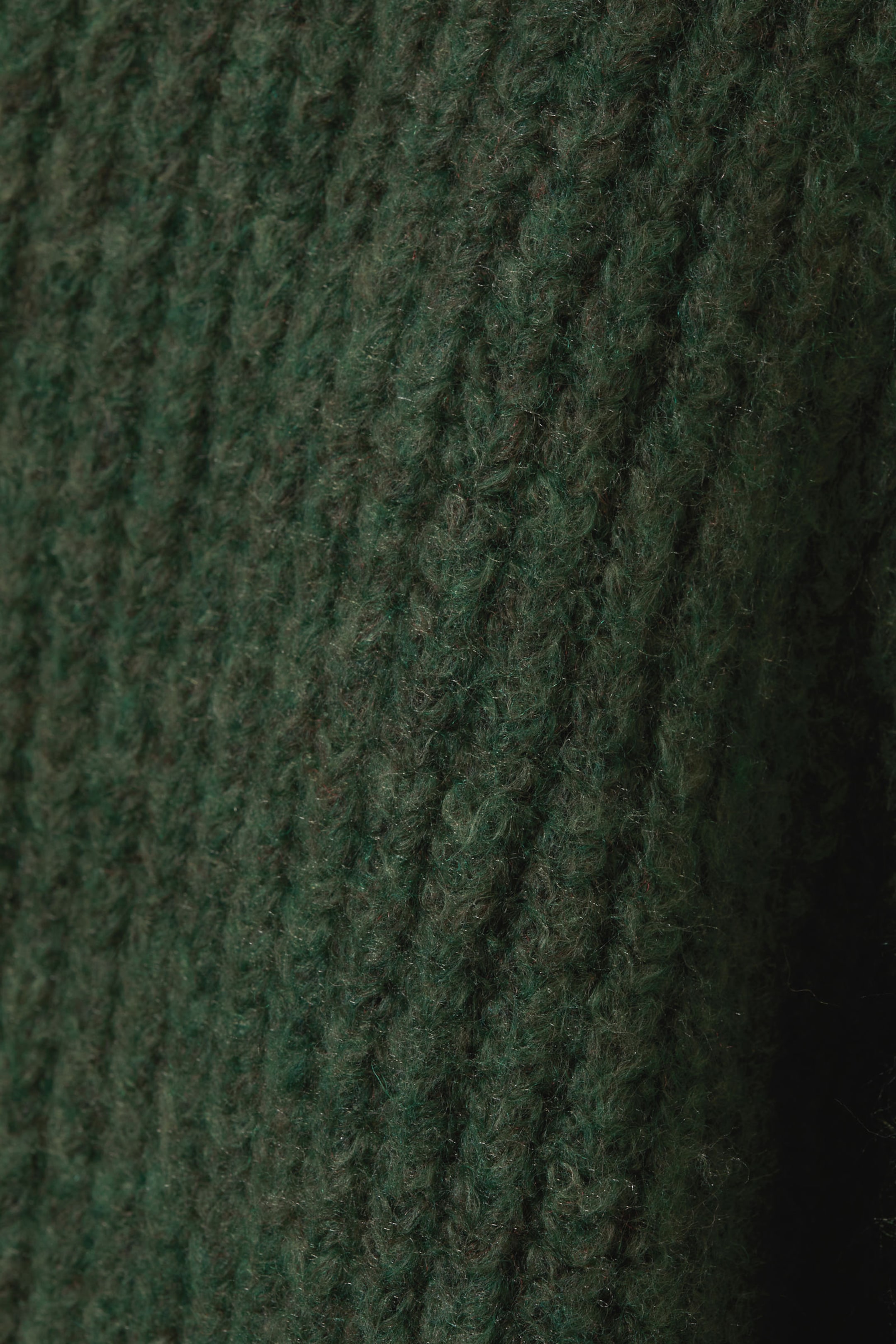 Dunkelgrün - Strickjacke mit Reißverschluss Bea - 1