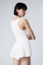 White - Mini Cotton Shorts - 2