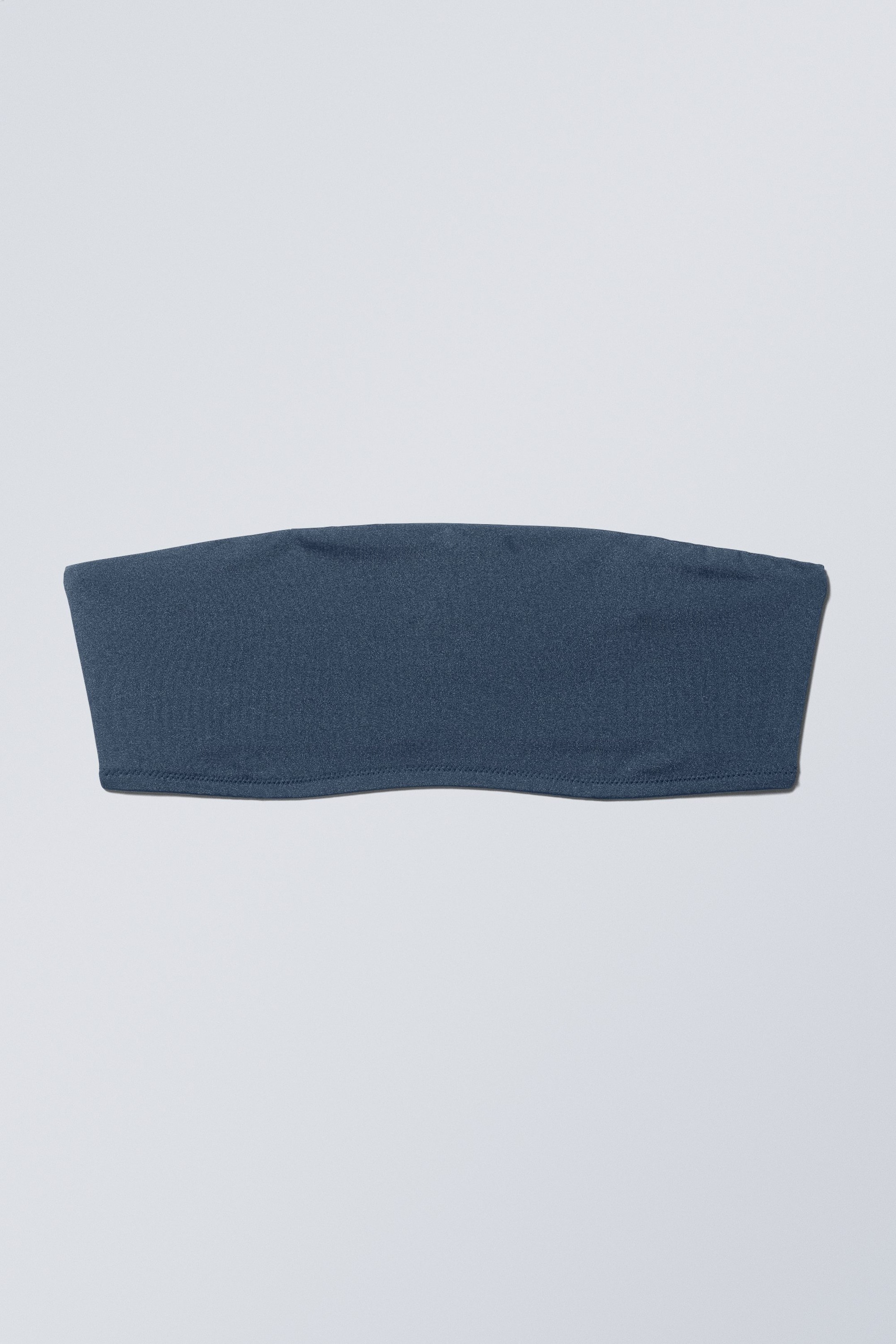 Navy Shimmer - Shine Bandeau Bikini Top - 0