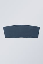Navy Shimmer - Shine Bandeau Bikini Top - 0