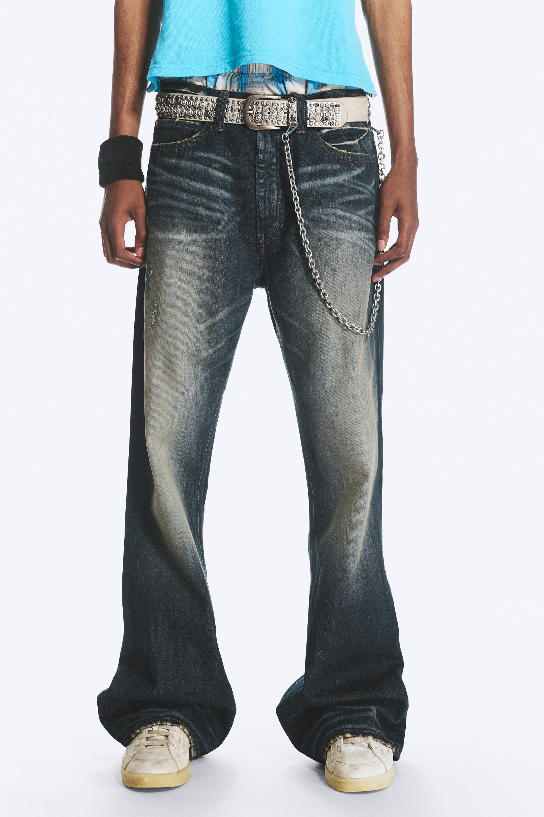 Morbid Blue - Dark Blue - Boo Bootleg Low Rise Regular Bootcut Jeans - 2