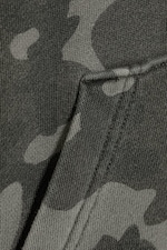 Grau/Camouflage - Oversized Hoodie mit Print - 4