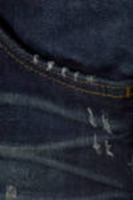 Dark Blue - Booty Bei Low Rise Mini Denim Shorts - 8