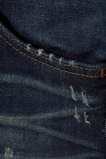 Dunkelblau - Booty Bei Low Waist Mini Denim Shorts - 1