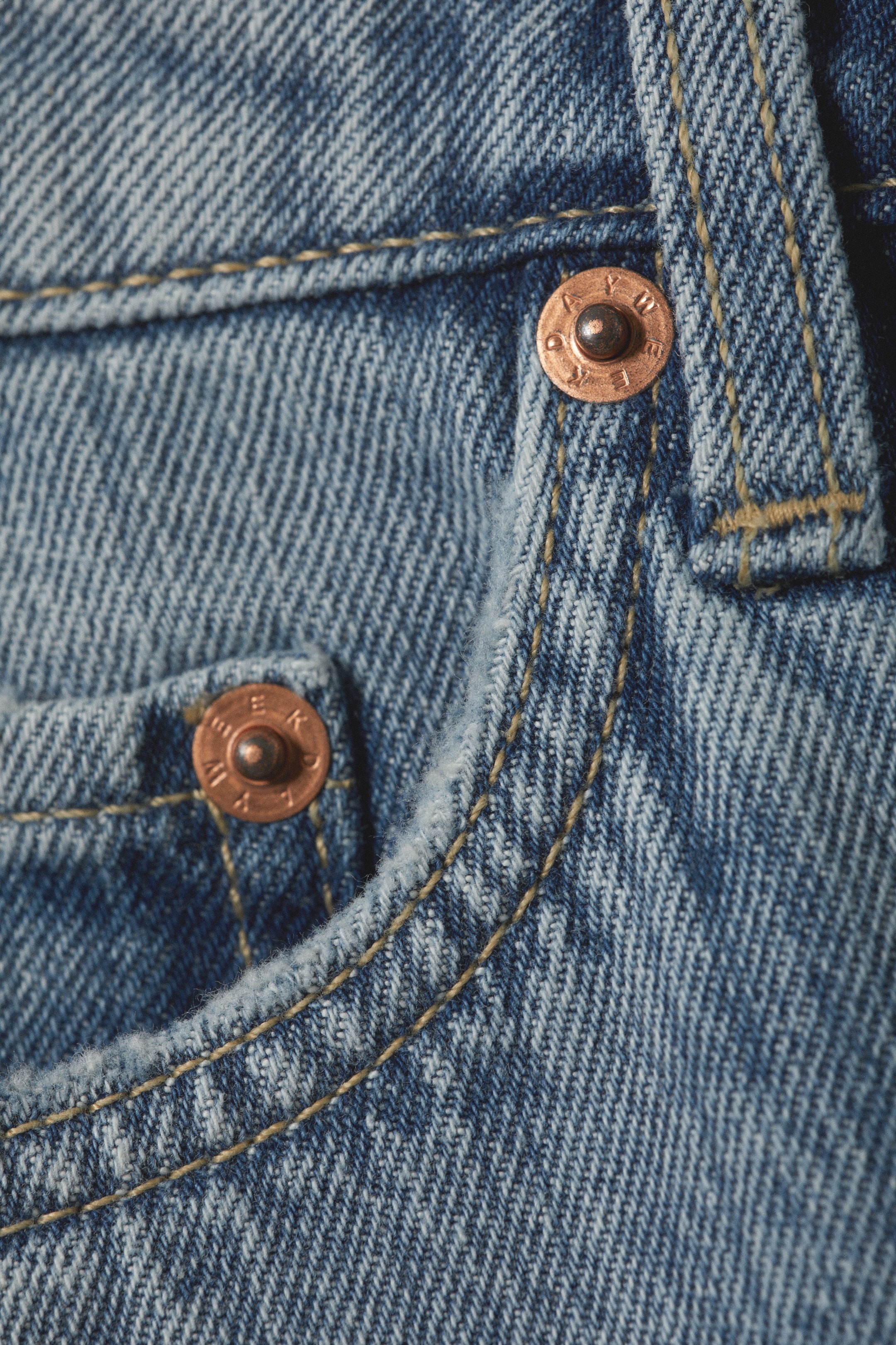 Blue Fade - Medium Blue - Arrow Low Rise Regular Straight Leg Jeans - 6