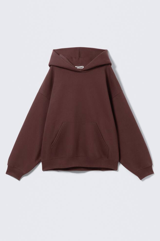 Oversized Heavyweight Hoodie - Dark Red/Light Grey Melange/Black/Dusty Lilac - 1