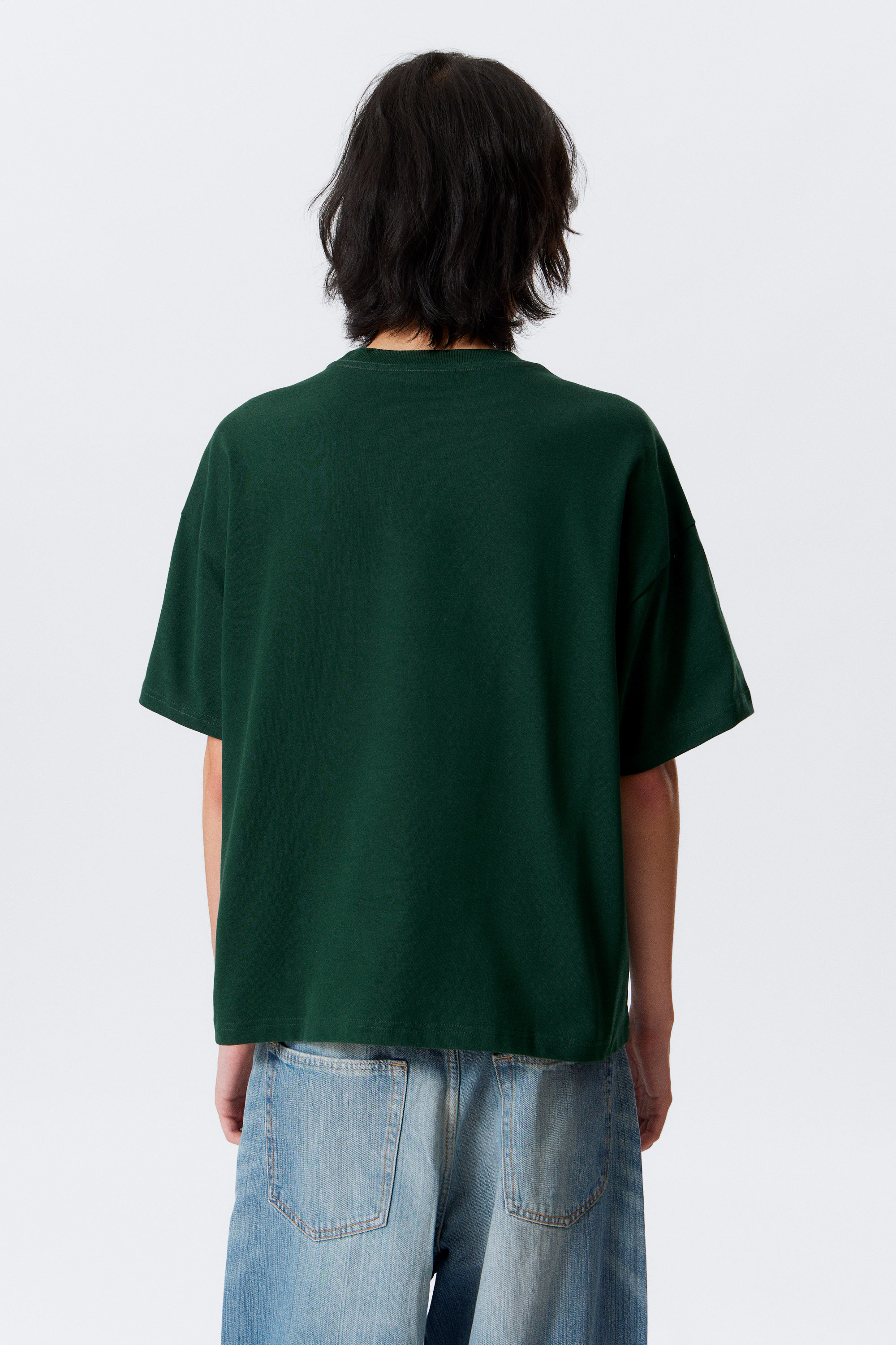 Dark Green - Fntsy - Great Boxy Printed Graphic Tee - 2