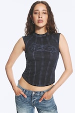 Mørkeblå - Cutline tanktopp - 0