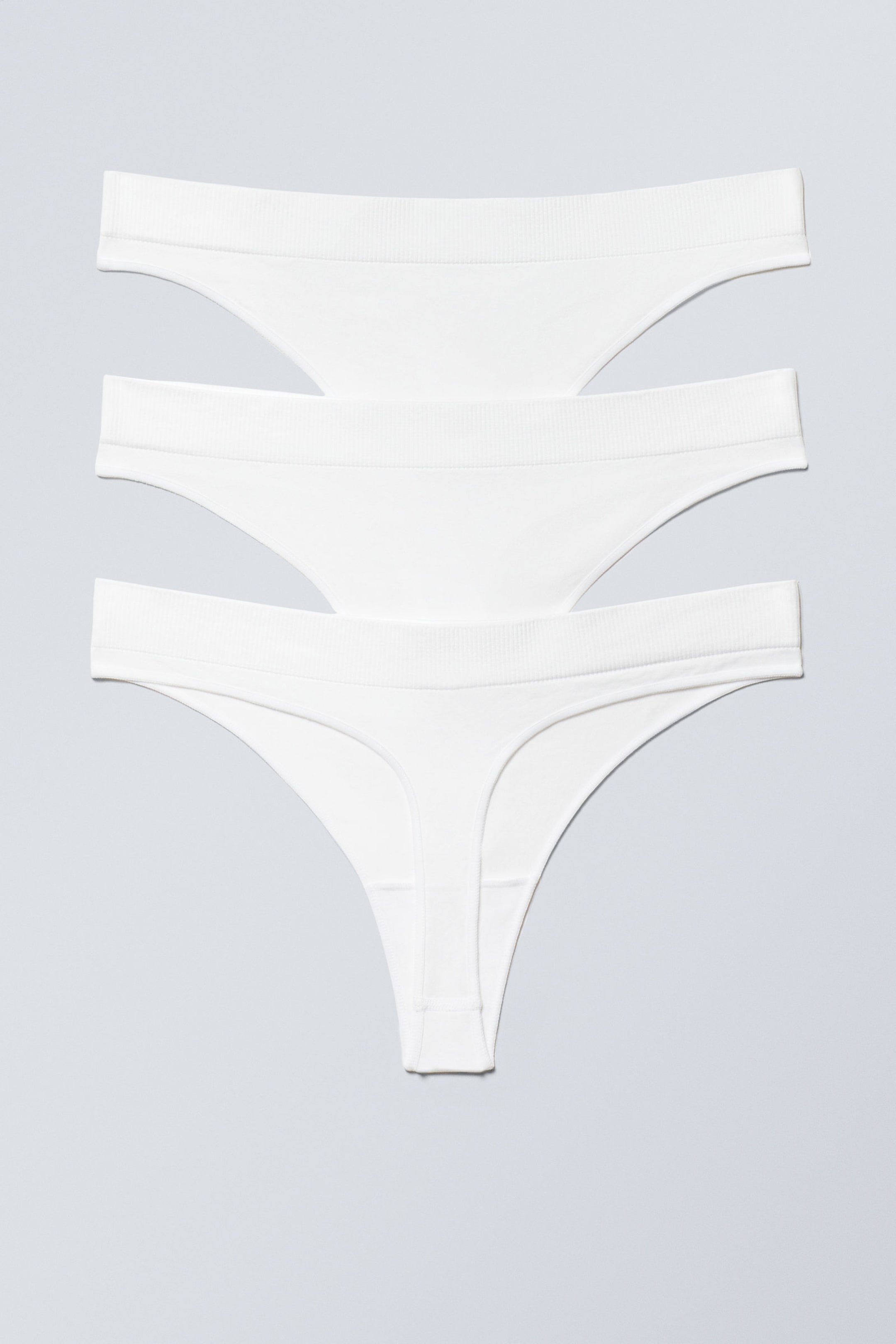 #FFFFFF - 3-pack Cat Soft Seamless High Rise Thongs - 2