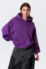 Violett - Schwerer Oversized-Hoodie - 2