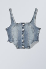 Treasure Blue - Catalina Denim Tank Top - 0