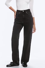 Echo Black - Noir - Jean droit standard taille très haute Rowe - 1