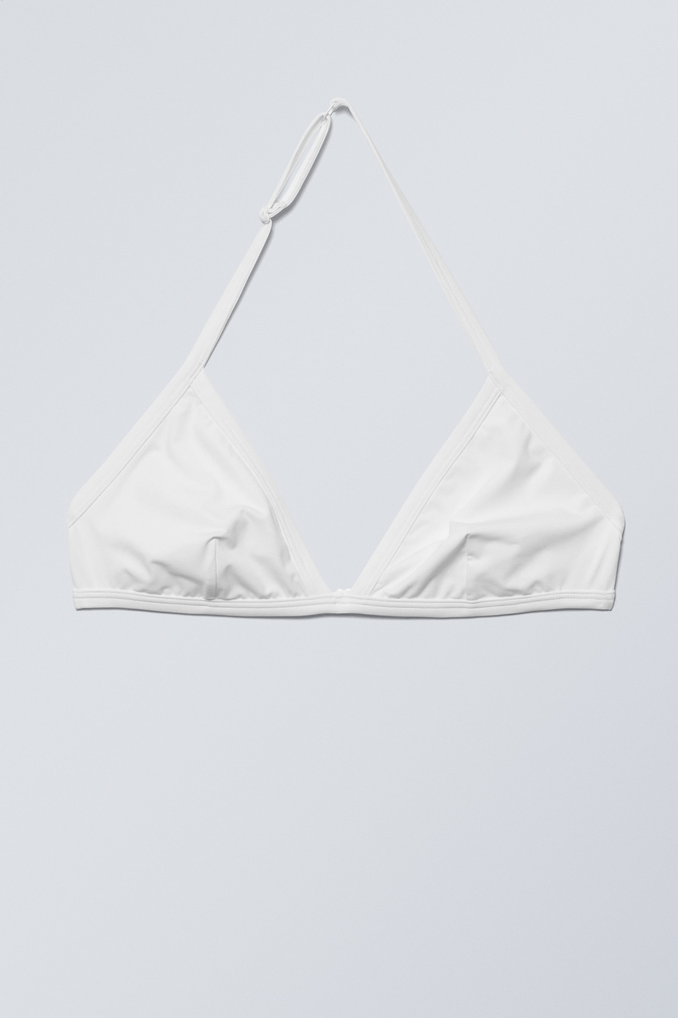 White - Vega Halter Triangle Bra - 0