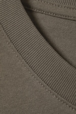 Staubgrau - Oversized T-Shirtkleid aus Baumwolle - 1