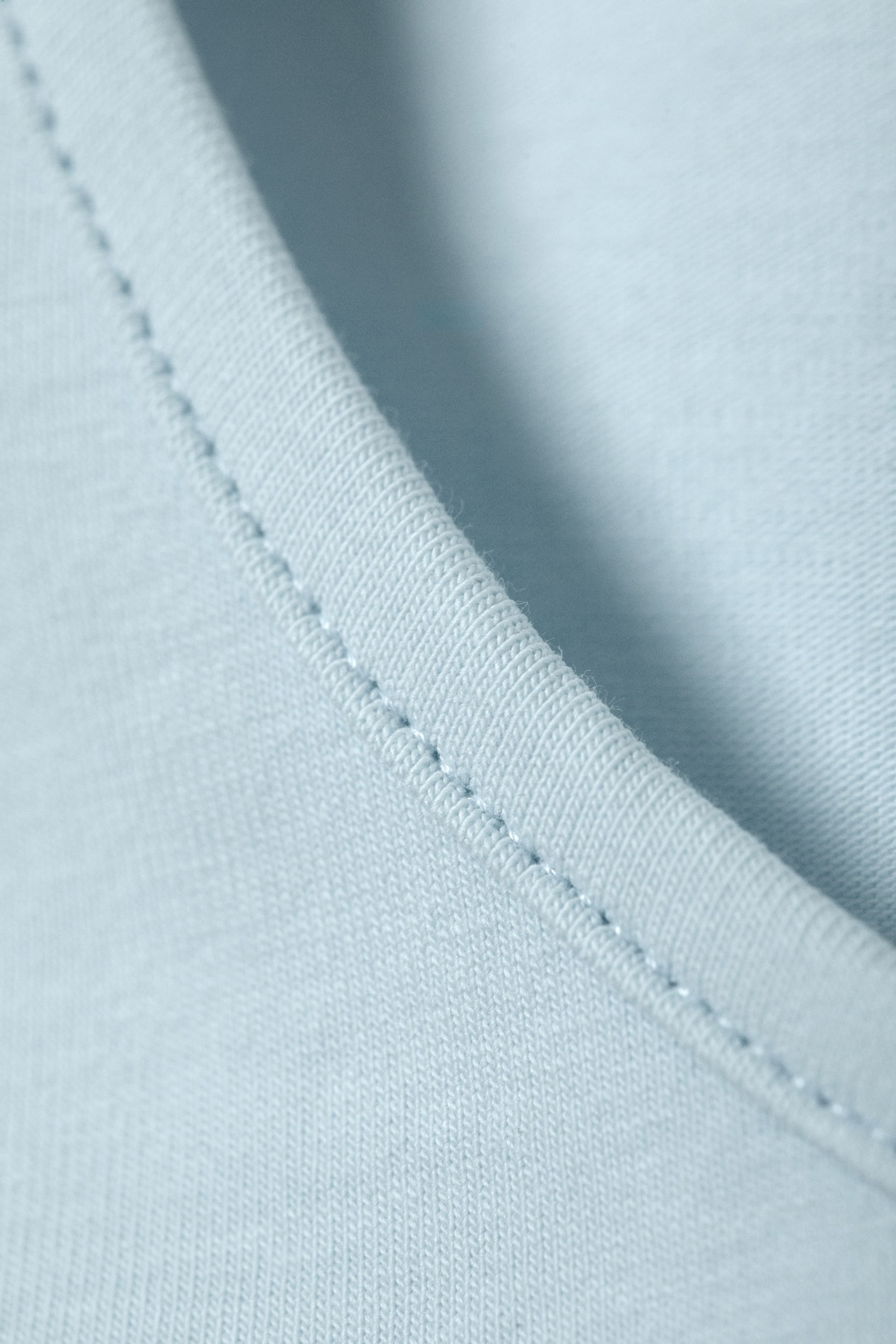 Light Blue - Fitted Cotton Tank Top - 2