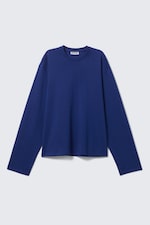 Leuchtendes Blau - Boxy Longsleeve aus Baumwolle - 3